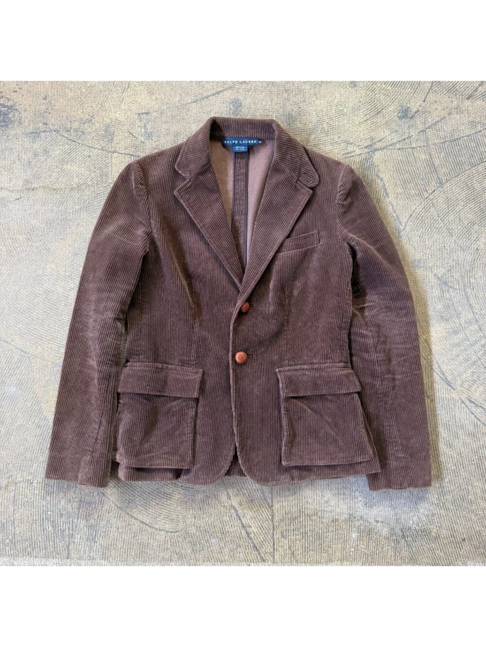 Polo Ralph Lauren Blue Label Brown Corduroy Hunting Sport Coat Size 10